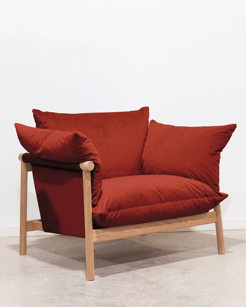 Rebecca Armchair by Relm Furniture in Terracotta Velvet